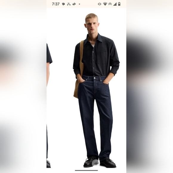 Zara men Slim fit jeans, Dark Blue Jeans Size 31 - Picture 4 of 17